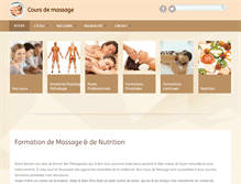 Tablet Screenshot of cours-de-massage.ch